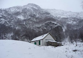 Steall Hut In The Snow